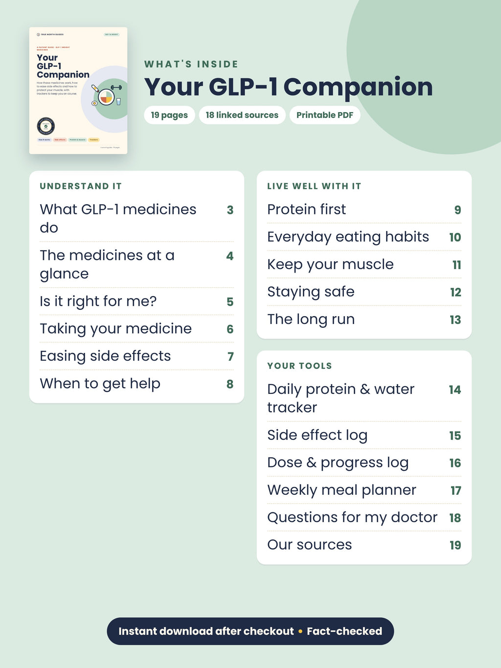 What's inside Your GLP-1 Companion: table of contents