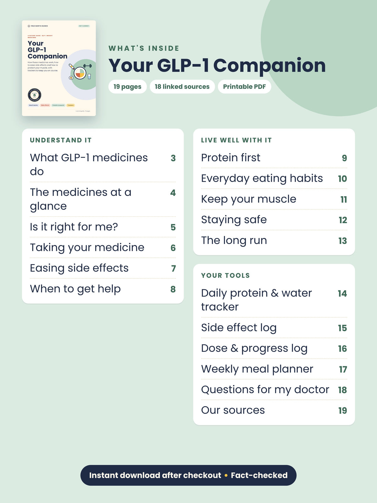 What's inside Your GLP-1 Companion: table of contents