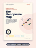 The Menopause Map printable PDF guide cover, 19 pages, 18 linked sources