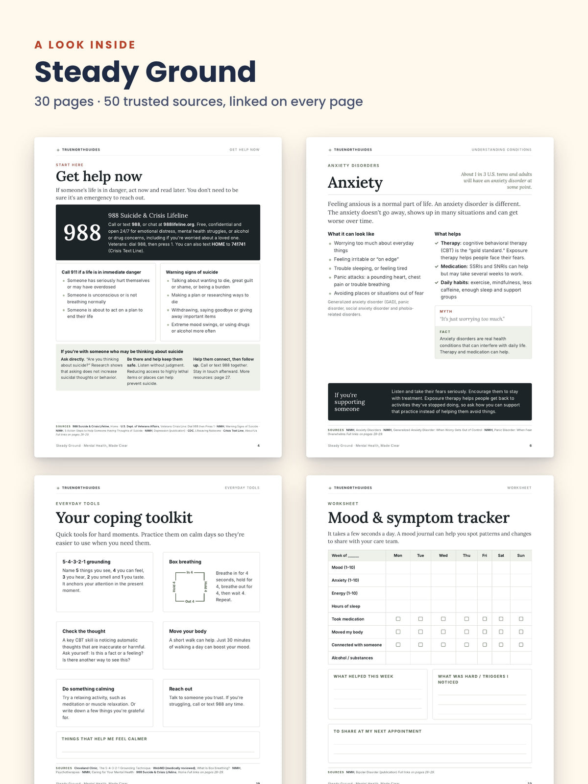 Sample inside pages from Steady Ground